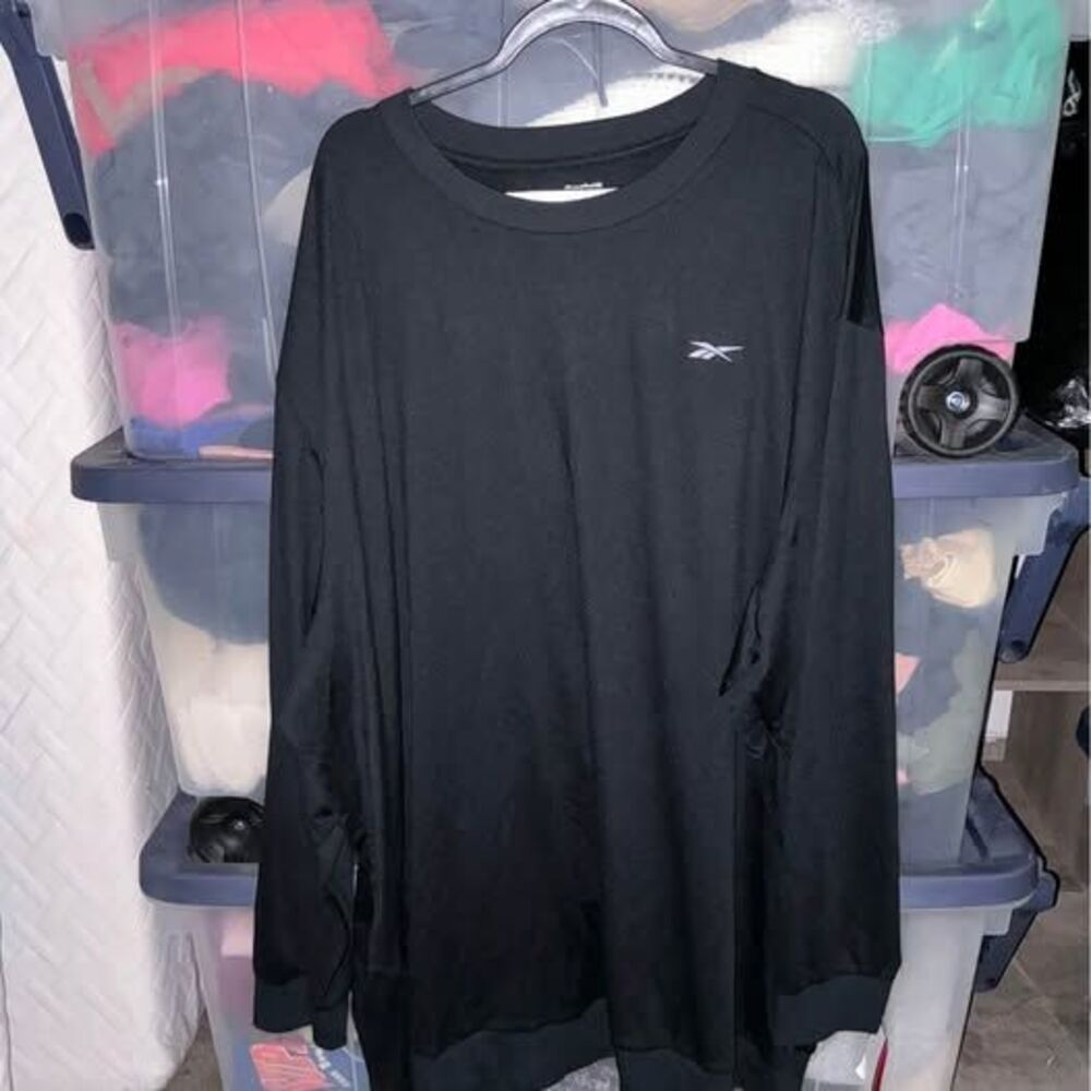 Reebok Black Long Sleeve Speedwick Shirt Size 5XLT